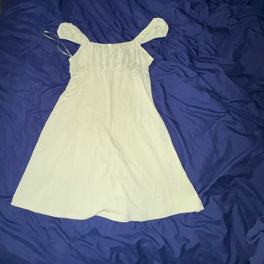 Girls White Off-Shoulder Summer Dress